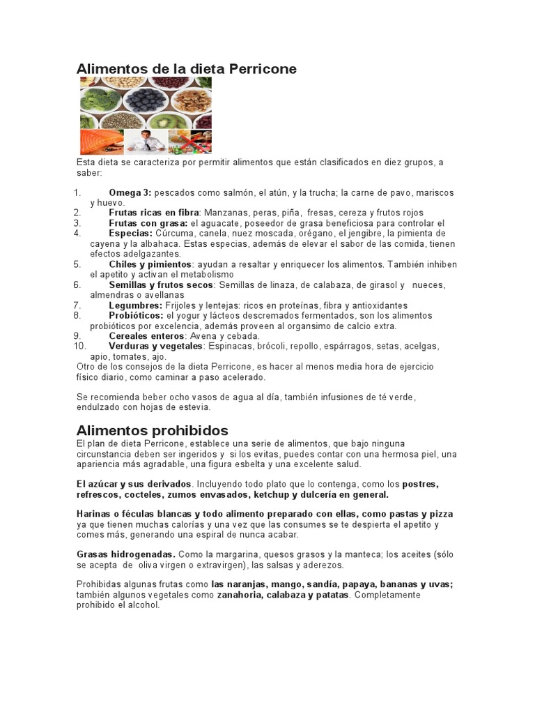 Alimentos de La Dieta Perricone PDF ensalada Almuerzo