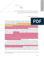 PISANI, Marilia. Algumas considerações sobre ciência e política em Marcuse