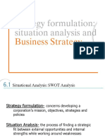 Strategy formulation and competitive strategies