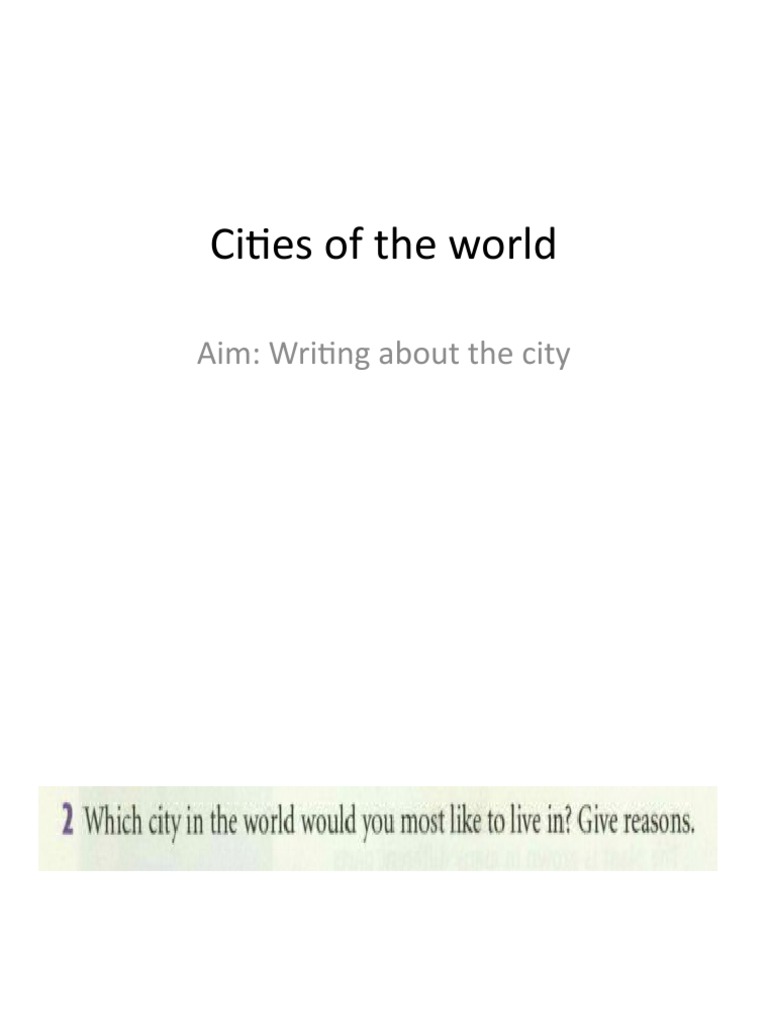 Guide to Writing About Cities | PDF