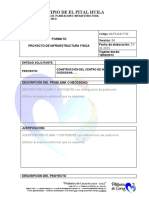 Formato - PROYECTO INFRAESTRUCTURA FISICA