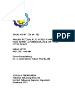 Analisis Peforma Pltu Versus Variasi Beban Pada Turbin Uap Menggunakan Software Cycle Tempo. Dosen Pembimbing Dr. Ir. Budi Utomo Kukuh Widodo, Me