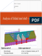 Analysis of Folded Steel Shell - Earth Bridge: Diploma Work Of: Under Supervision of