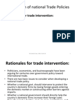 National Trade Policy Formulation