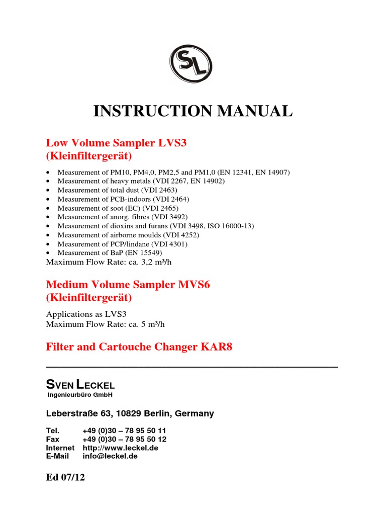Instruction Manual LVS3 - MVS6 - KAR8 Ed. 07-12 | PDF | Flow ...