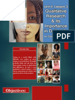 Qualitative Research and Its Importance in Daily Life