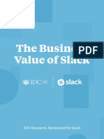 The Business Value of Slack: IDC Research, Sponsored by Slack