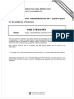 0620 Chemistry: MARK SCHEME For The October/November 2011 Question Paper For The Guidance of Teachers