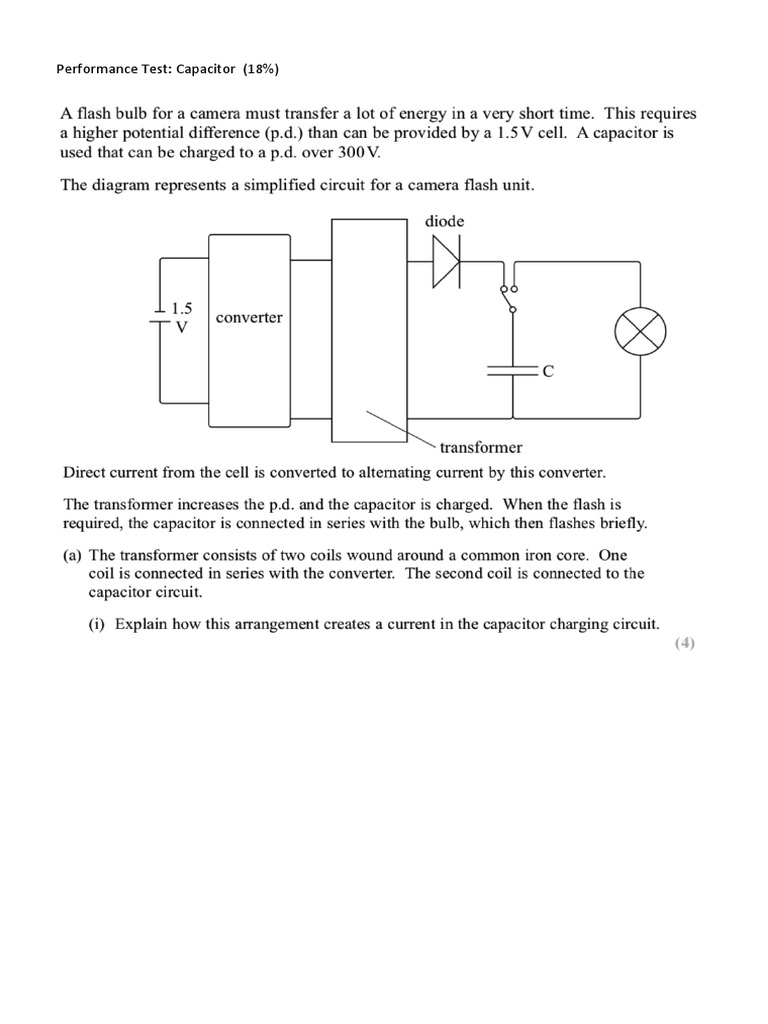 Capacitor Test 18marks PDF PDF