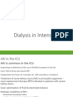 Dialysis in Intensive Care