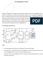 Scoring Game Circuit-Description, Circuit Parts, Diagram PDF