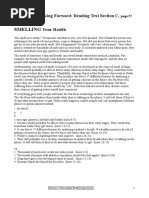 Smelling: Module 3 - Looking Forward: Reading Text Section C, Your Health
