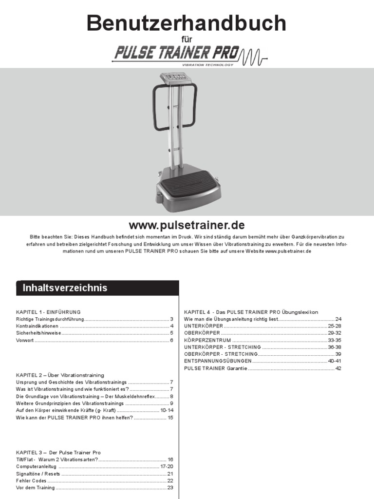Benutzerhandbuch Pulse Trainer Pro | PDF