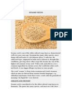 Sesame seeds: A rich source of oil and nutrients