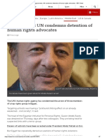 Egypt Arrests - UN Condemns Detention of Human Rights Advocates - BBC News
