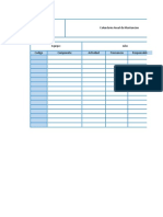 Tabla de Mantencion Anual