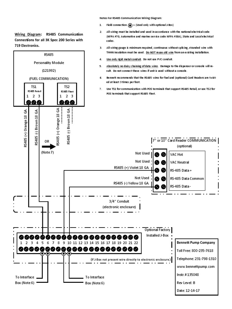 Wiring Diagram: RS485 Communication Connections For All 3K Spec 200 ...