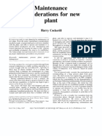 Maintenance Considerations For New Plant - Cockerill - 1987 - Marco Teorico