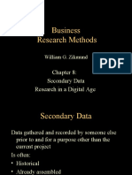 Business Research Methods: Secondary Data Research in A Digital Age