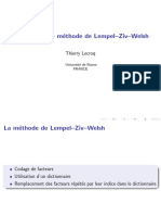 Compression - M Ethode de Lempel-Ziv-Welsh: Thierry Lecroq