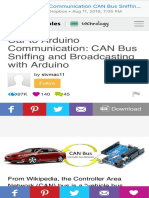 Car To Arduino Communication CAN Bus Sniffing and Broadcasting With Arduino