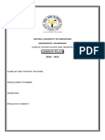 Lesson Plan: Central University of Karnataka Kadaganchi, Kalaburagi