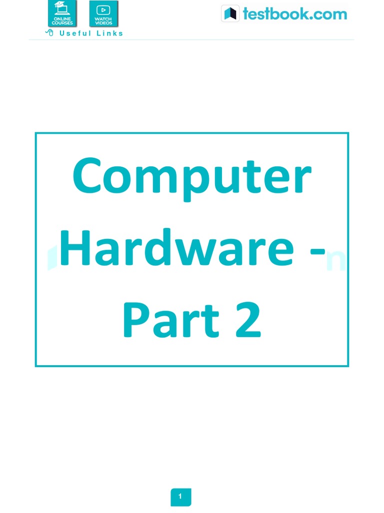 Computer Hardware (Theory) 2Testbook Download Free PDF Printer