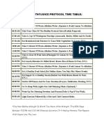 THE HEALTHYJUICE PROTOCOL TIME TABLE