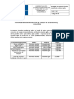 Comunicado Del Estimativo de Costo de Cada Uno de Los Accesorios y Consumibles PDF