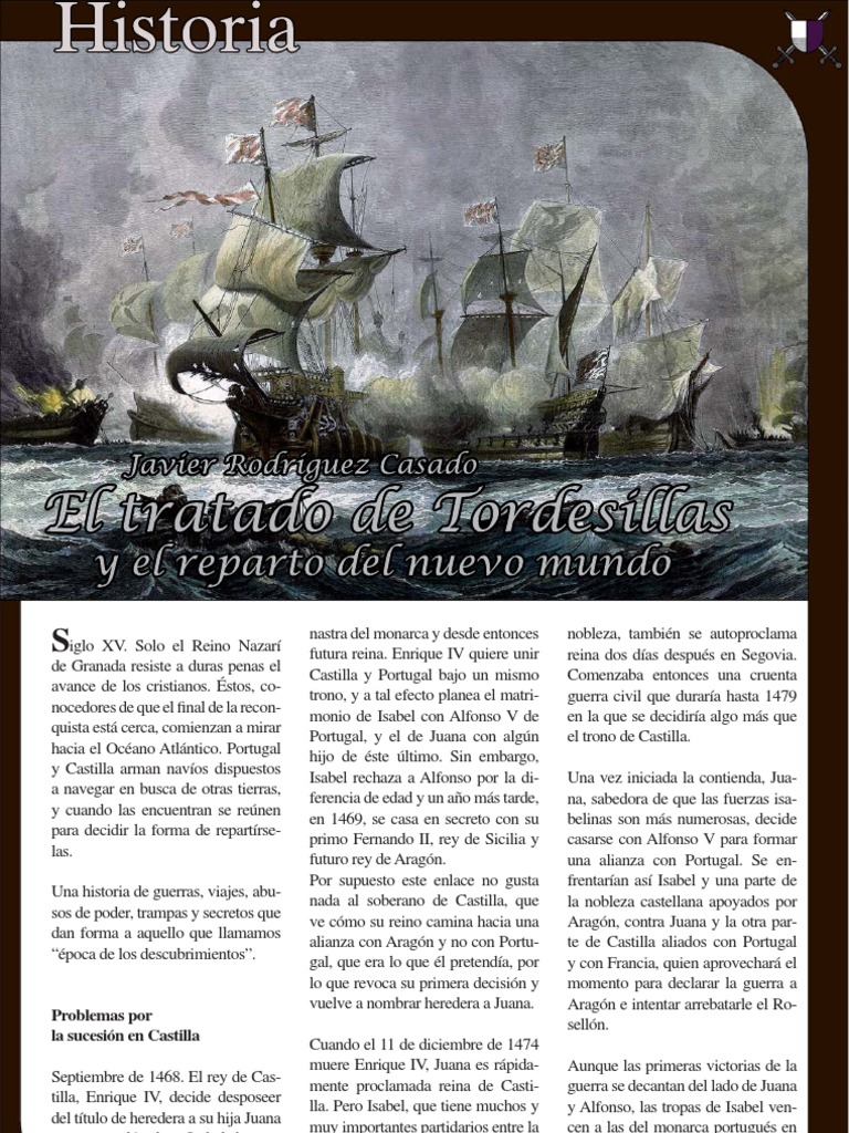 Tratado de tordesillas Cristobal colon Portugal