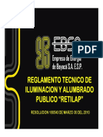 EBSA - Reglamento Tecnico de Iluminacion y Alumbrado PDF