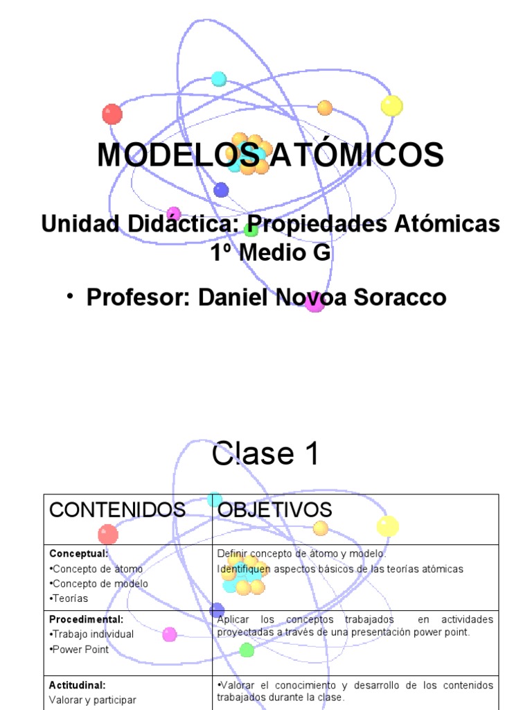 Modelos Pdf átomos Núcleo Atómico