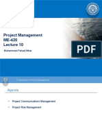 Project Management ME-420: Muhammad Fahad Athar
