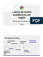 Leitura de Textos Acadêmicos em Inglês: Idiomas Sem Fronteiras 2020