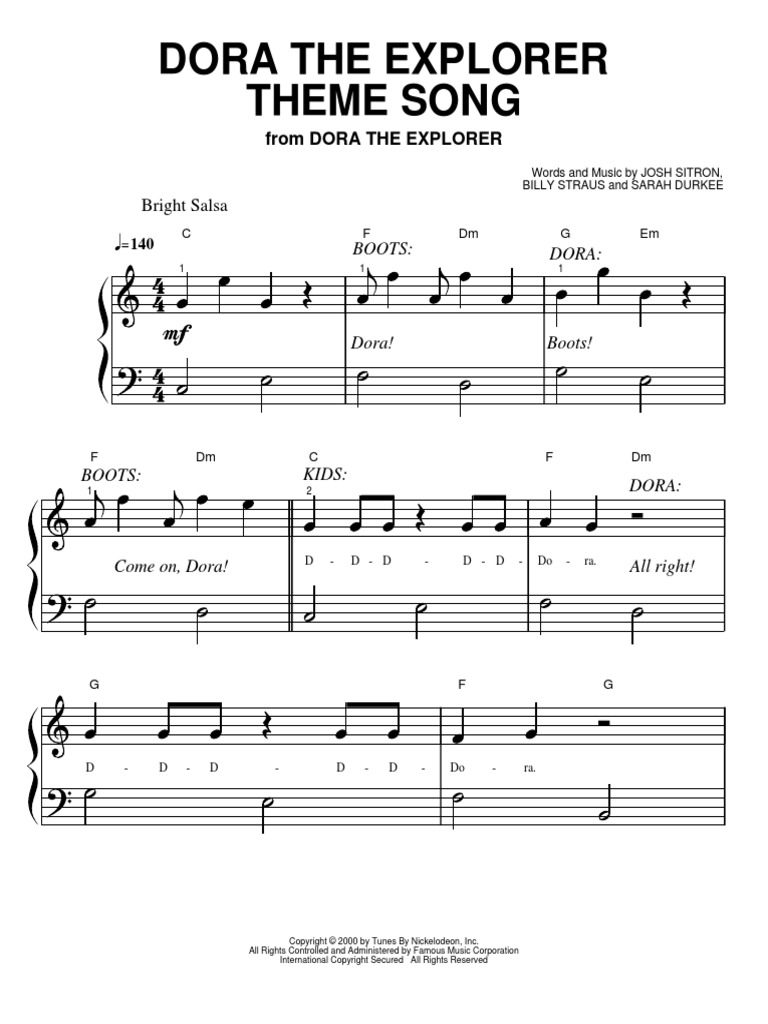 DORA THE EXPLORER THEME SONG.pdf