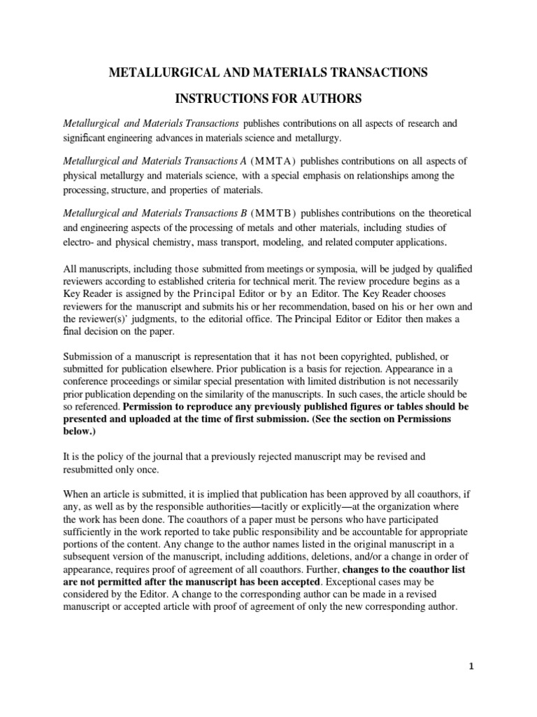 MMT Instructions For Authors - August 2020 | PDF | Academic Journal ...