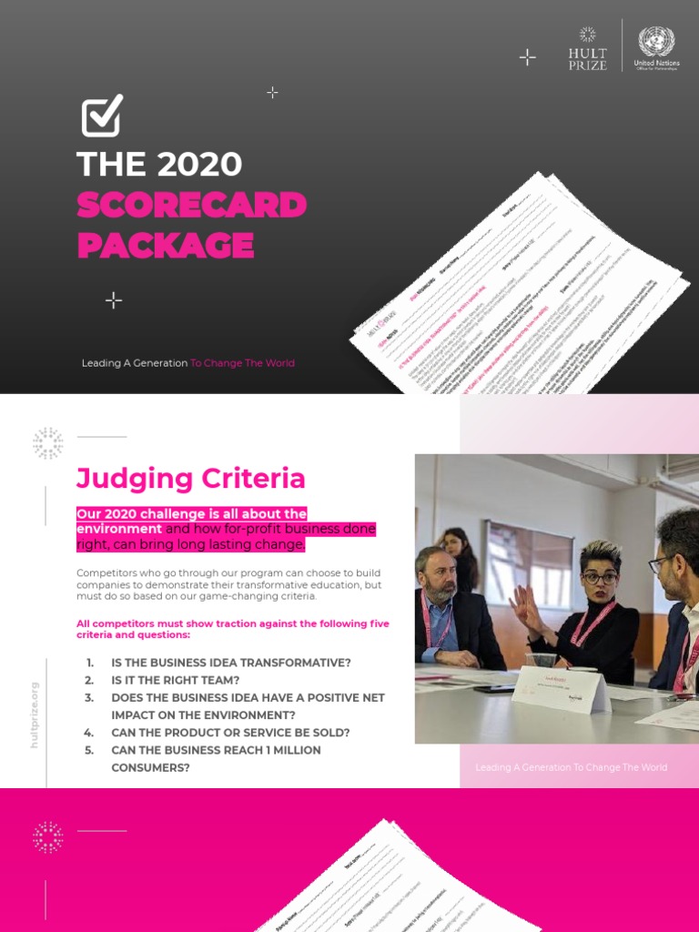 2020 Hult Prize Scorecard Package Pdf Pdf Innovation Market