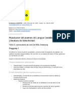 Solucion Examen Lengua Literatura Texto A Julio 2020 Selectividad Andalucia