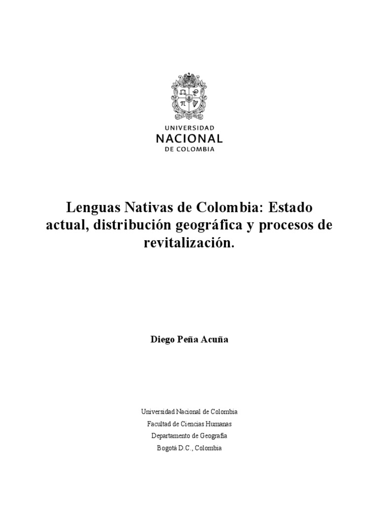 Lenguas Nativas en Colombia: Revitalización | PDF | Sociolingüística ...
