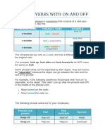 Phrasal Verbs With On and Off PDF