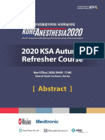 KoreAnesthesia 2020 - 추계연수강좌 강의록 - 최종 PDF