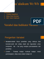 Kelompok 3- variabel dan indikator variabel 