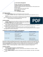 Absorption and Variable Costing