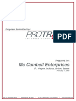 MC Cambell Enterprises: Proposal Submitted by