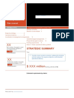 Contingency Plan: Strategic Summary