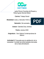 Propuesta para La Satisfacción de La Necesidad Combatir Las Enfermedades Derivadas de La Mala Alimentación.