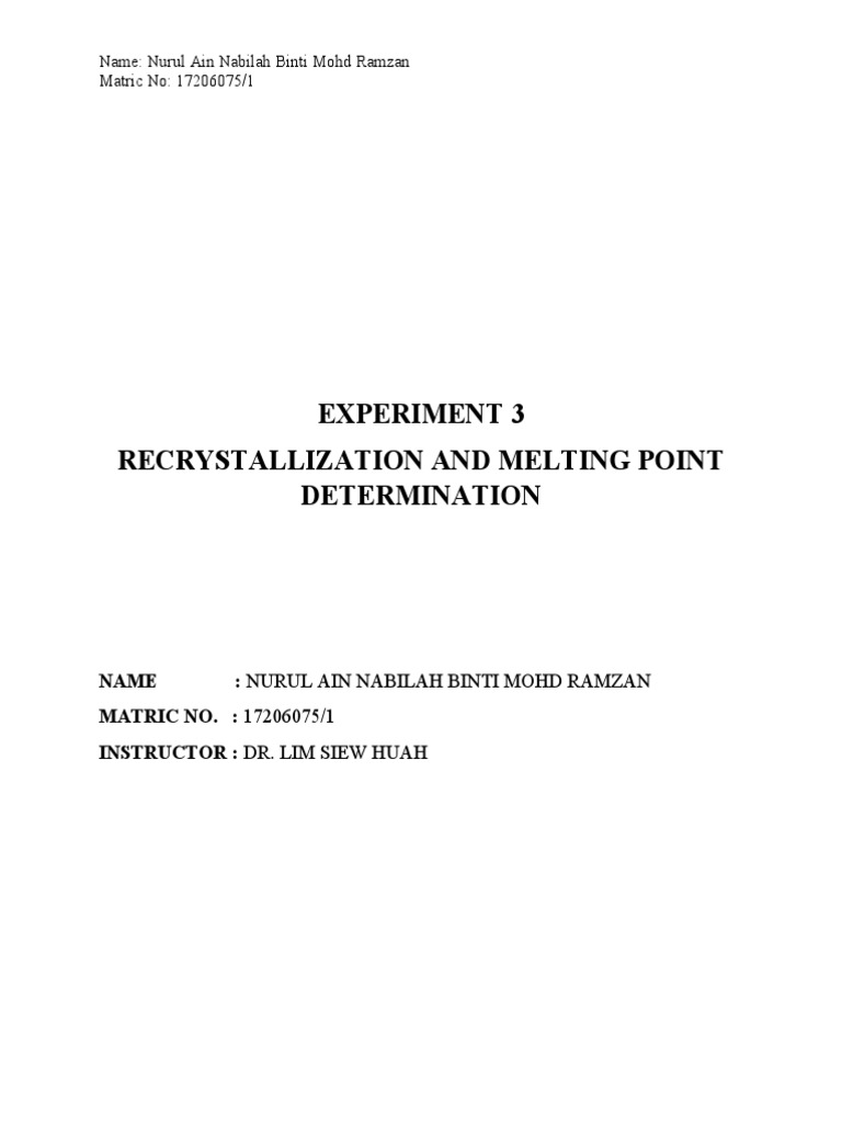 M1003P Lab Report Template Expt 3 12 PDF Filtration