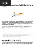 Java - Download and Install JDK 10 On Windows PDF