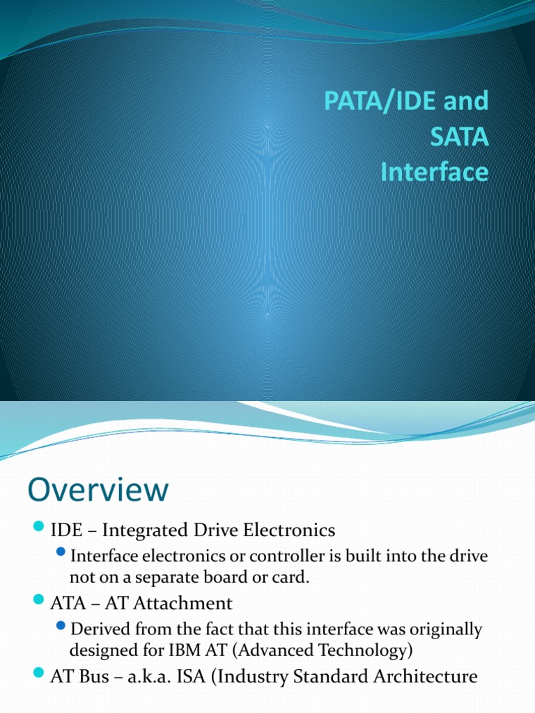 PATA/IDE and Sata Interface | PDF