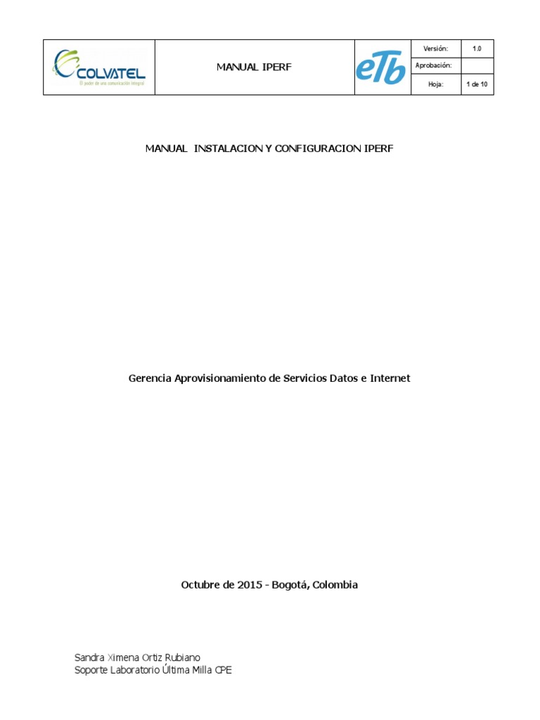 Guía Instalación y Configuración IPerf | PDF | Familias de sistemas ...